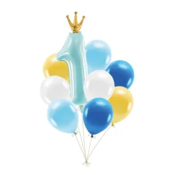 1 Års Ballonbuket Lyseblå