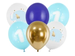 1 Års Fødselsdag Ballon Mix Lyseblå