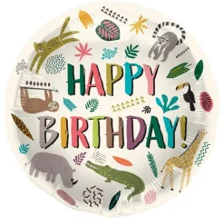 Zoo Party Happy Birthday Folieballon