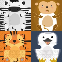 Zoo Servietter Flerfarvede